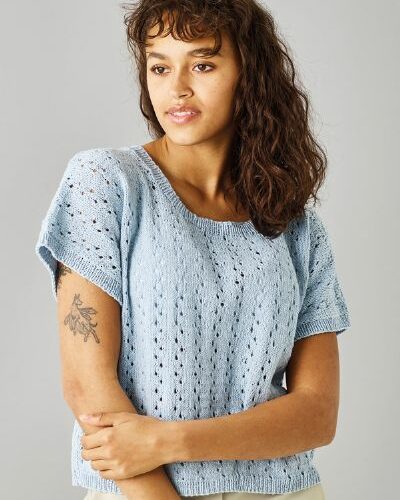 Permin - sommerbluse med hullmønster